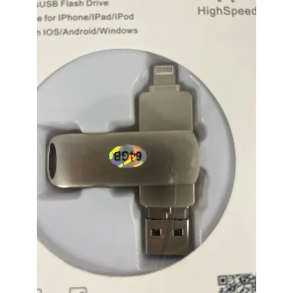 3PCS 64GB USB Flash Drive for IOS Android PC Highspeed Older Plug